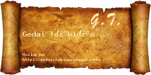Gedai Tóbiás névjegykártya
